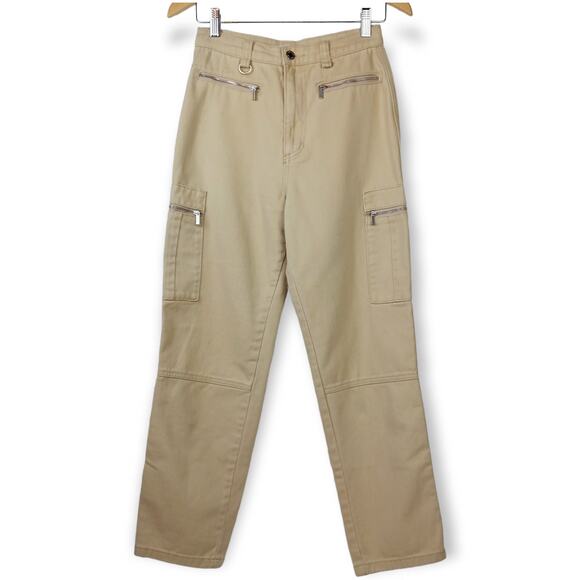 WeWoreWhat SZ 26 Utility Pant in Khaki-Zipper Pockets - Picture 2 of 8